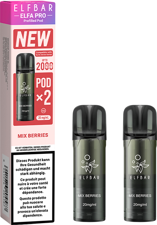 Elfbar Elfa Pro V2 Mix Berries 2ml 2Pods – k kiosk Tabakshop