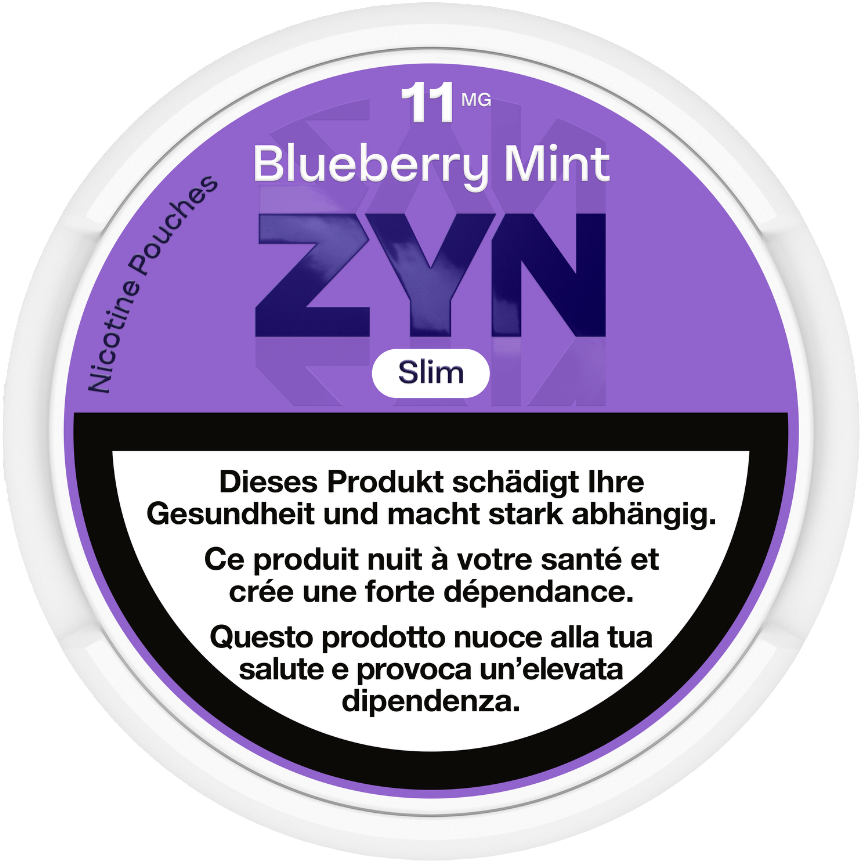 ZYN Slim Blueberry Mint 11mg Nicotine Pouches