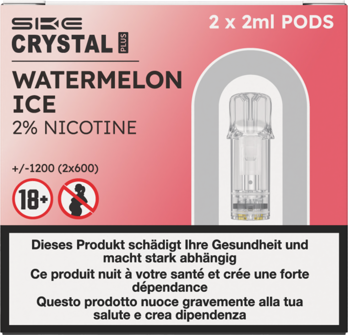Crystal Plus Watermelon Ice 2x2ML Pods