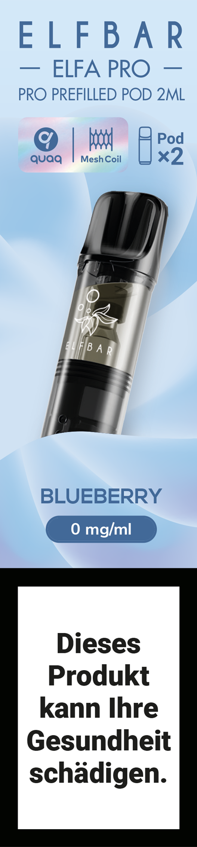 Elfbar Elfa Pro Blueberry 2ml Pods 0mg k kiosk Tabakshop Elfbar Elfa Pro Blueberry 2ml Pods 0mg k kiosk Tabakshop