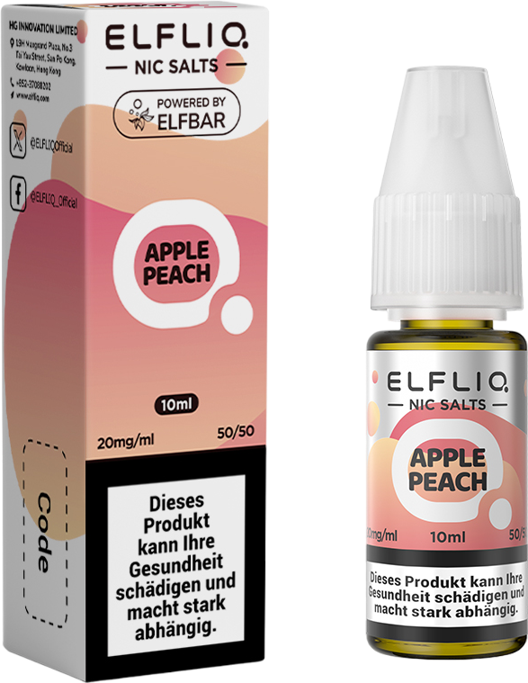 Elfbar Elfliq Apple Peach 20mg 10ml