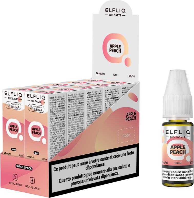 Elfbar Elfliq Apple Peach 20mg 10ml