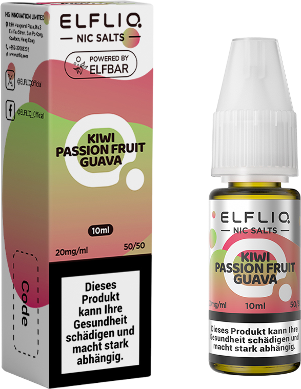 Elfbar Elfliq Kiwi Passion Fruit Guava 20mg 10ml