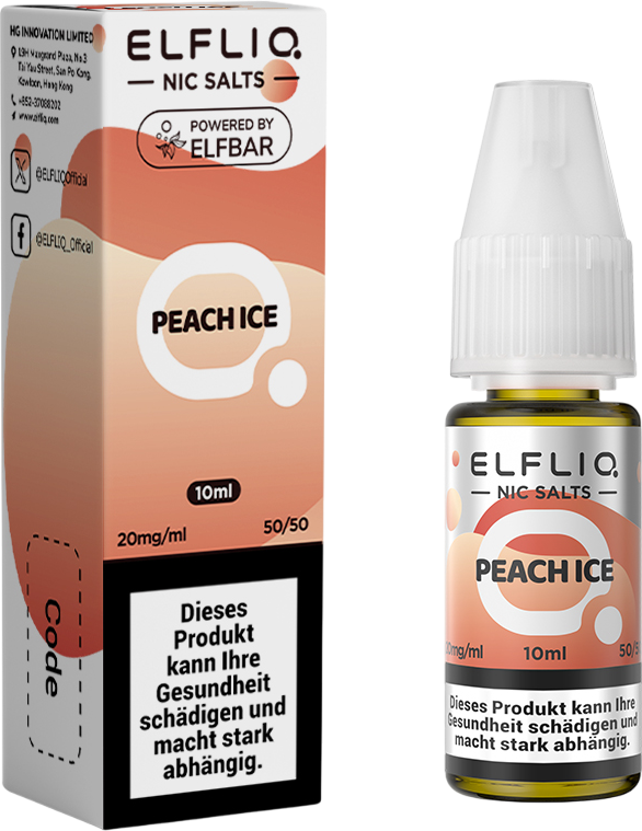 Elfbar Elfliq Peach Ice 20mg 10ml