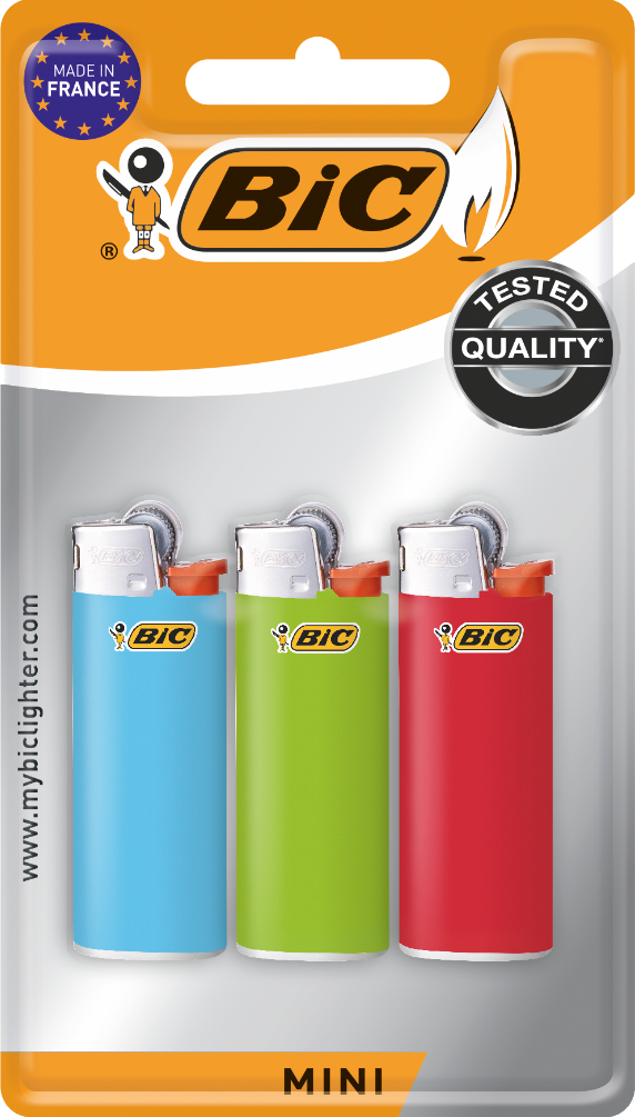 Lighter Bic Mini J 25 - 3er Blister