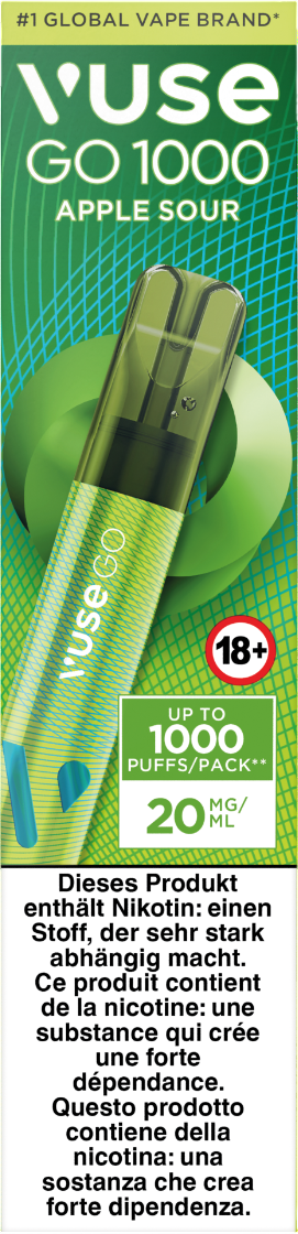 Vuse Go 1000 Apple Sour 20mg