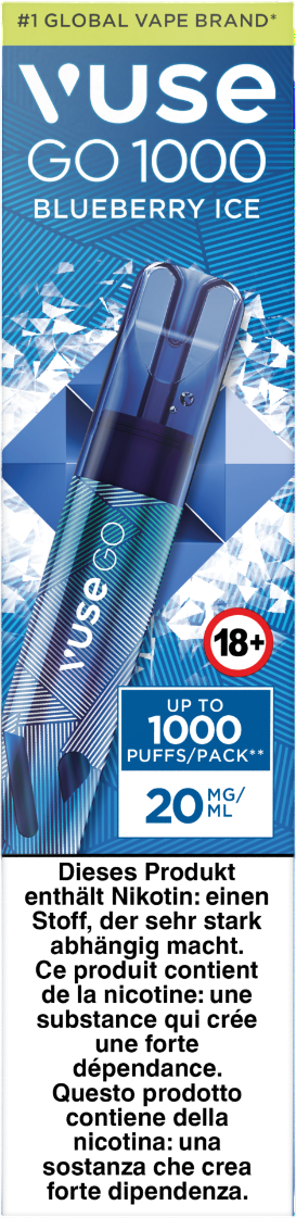 Tasto Vuse Go Vuse Go 1000 Blueberry Ice 20mg k kiosk Tabakshop Sigaretta Elettronica usa e Tasto Vuse Go Vuse Go 1000 Blueberry Ice 20mg k kiosk Tabakshop Sigaretta Elettronica usa e
