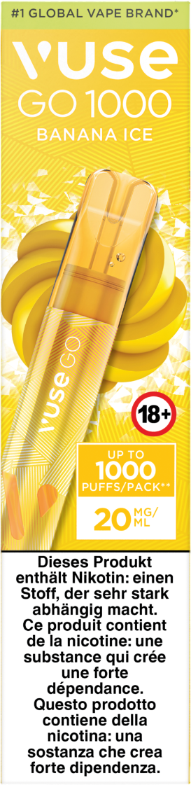 Vuse Go 1000 Pen Banana Ice 20mg k kiosk Tabakshop Vuse Go 1000 Pen Banana Ice 20mg k kiosk Tabakshop