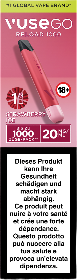 Vuse Go Reload 1000 Strawberry Ice 20mg