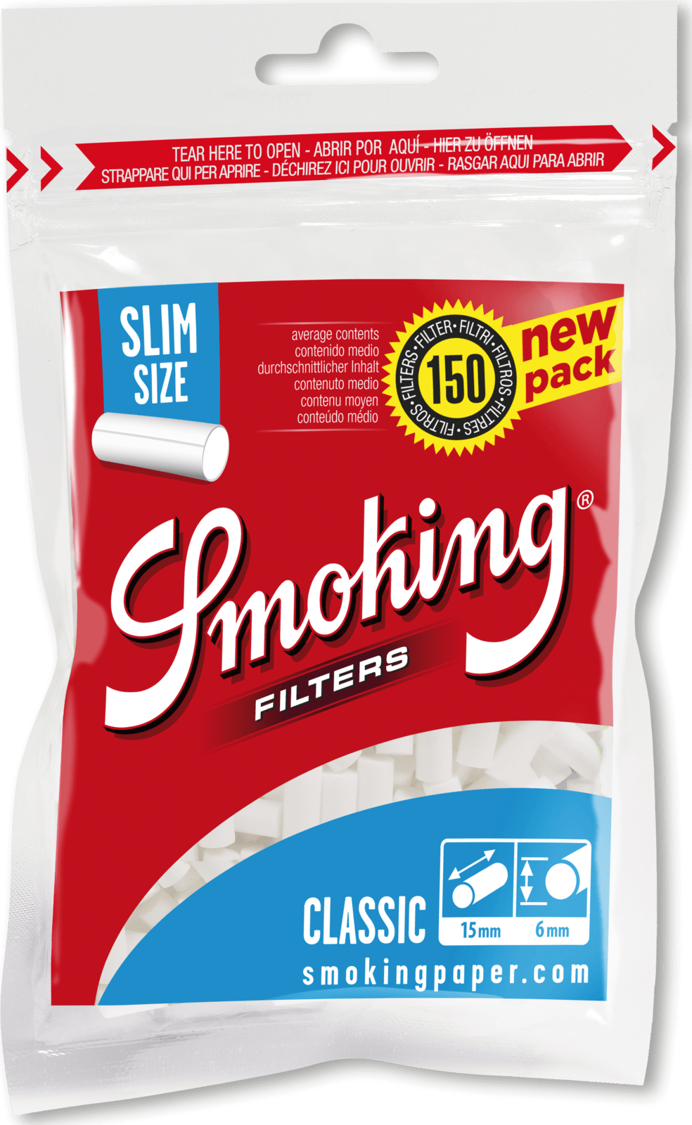 Cigarettes Filters Smoking Slim Blue 150