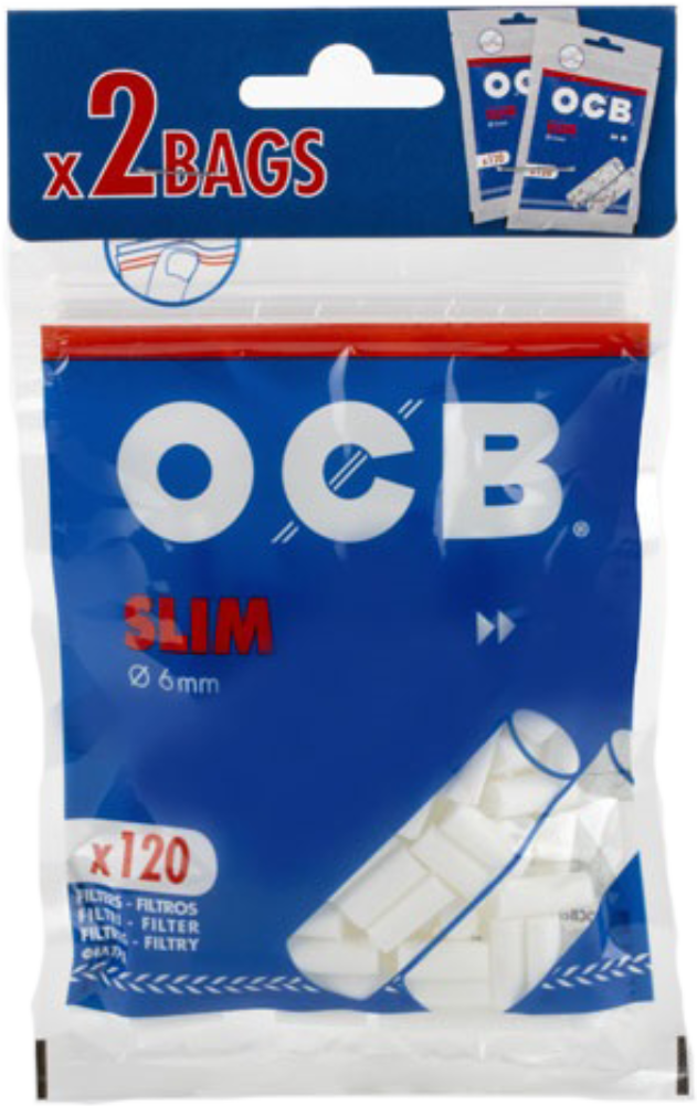 Cartine per Sigarette OCB Slim Filtri Duo 2x120