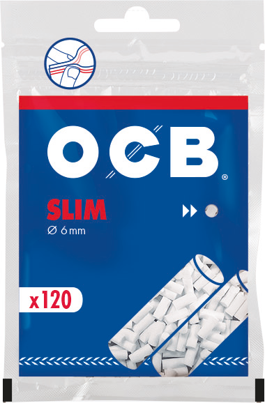 Filtre - OCB Slim Filter (120 tips)  Kiosklino- Online kiosque et Chicha  shop