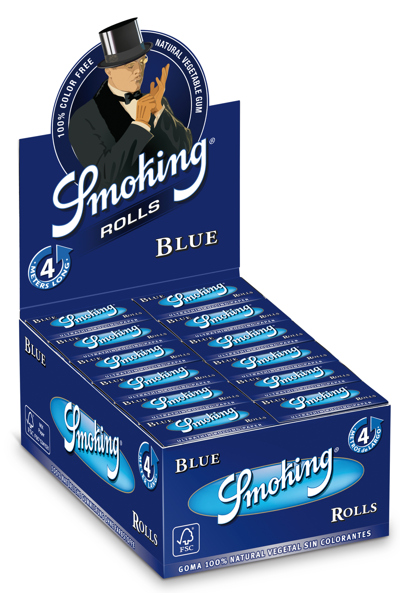 Zigarettenpapier Smoking Blau Rolls