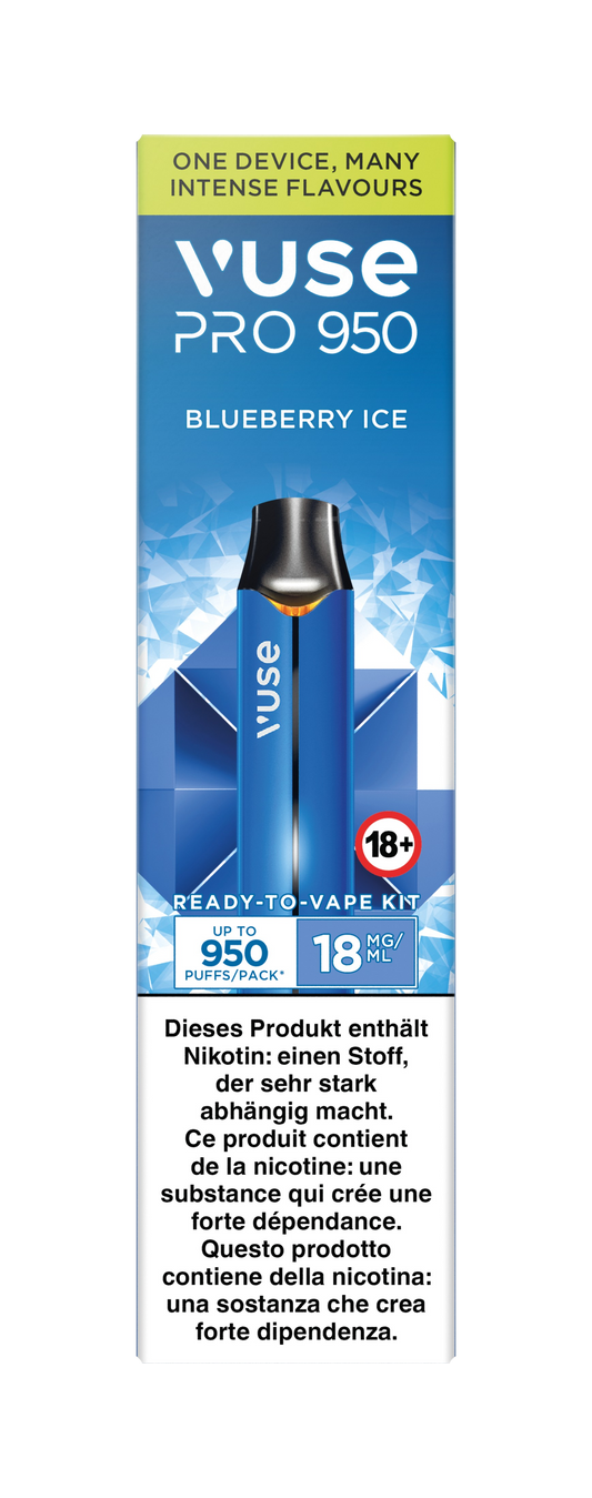 Vuse Pro 950 Ready To Vape Kit Blueberry Ice