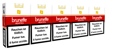 Brunette Helvetica Soft Filter Zigarettenstange