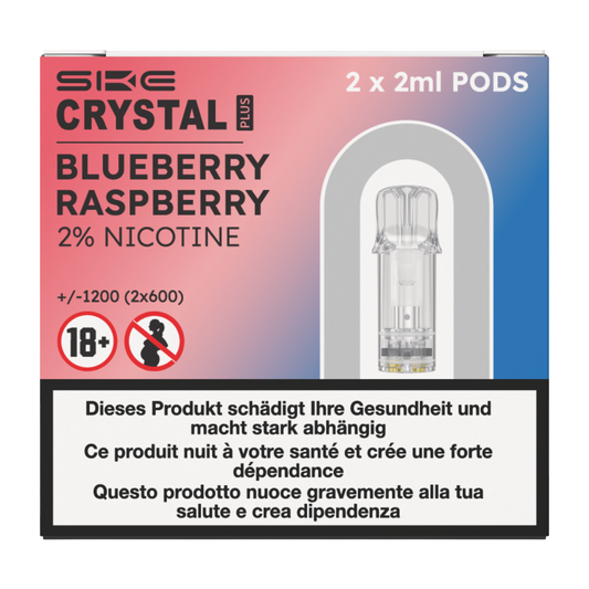 Crystal Plus Blueberry Raspberry 2x2ML Pods