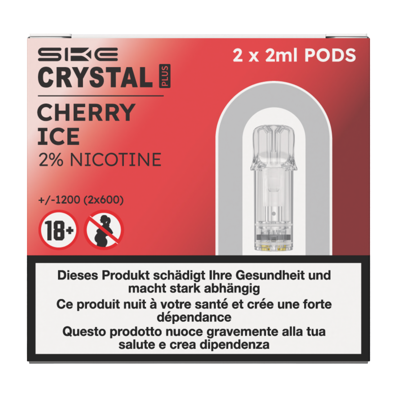 Crystal Plus Cherry Ice 2x2ML Pods