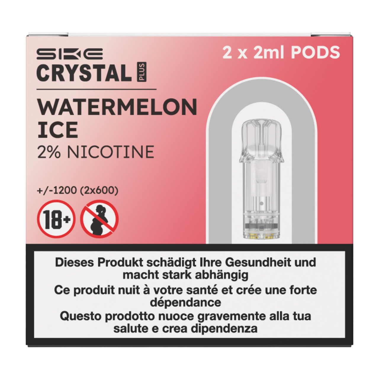 Crystal Plus Melon Ice 2x2ML Pods