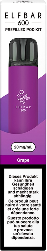 Elfbar 600 Pod Kit Grape E-Zigaretten Pods