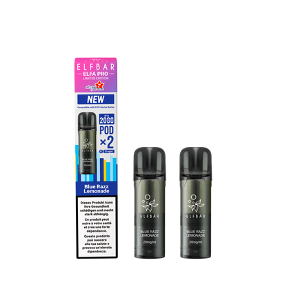 Elfbar Elfa Pro V2 Blue Razz Lemonade 2ml 2Pods Street Parade E-Zigaretten Pods