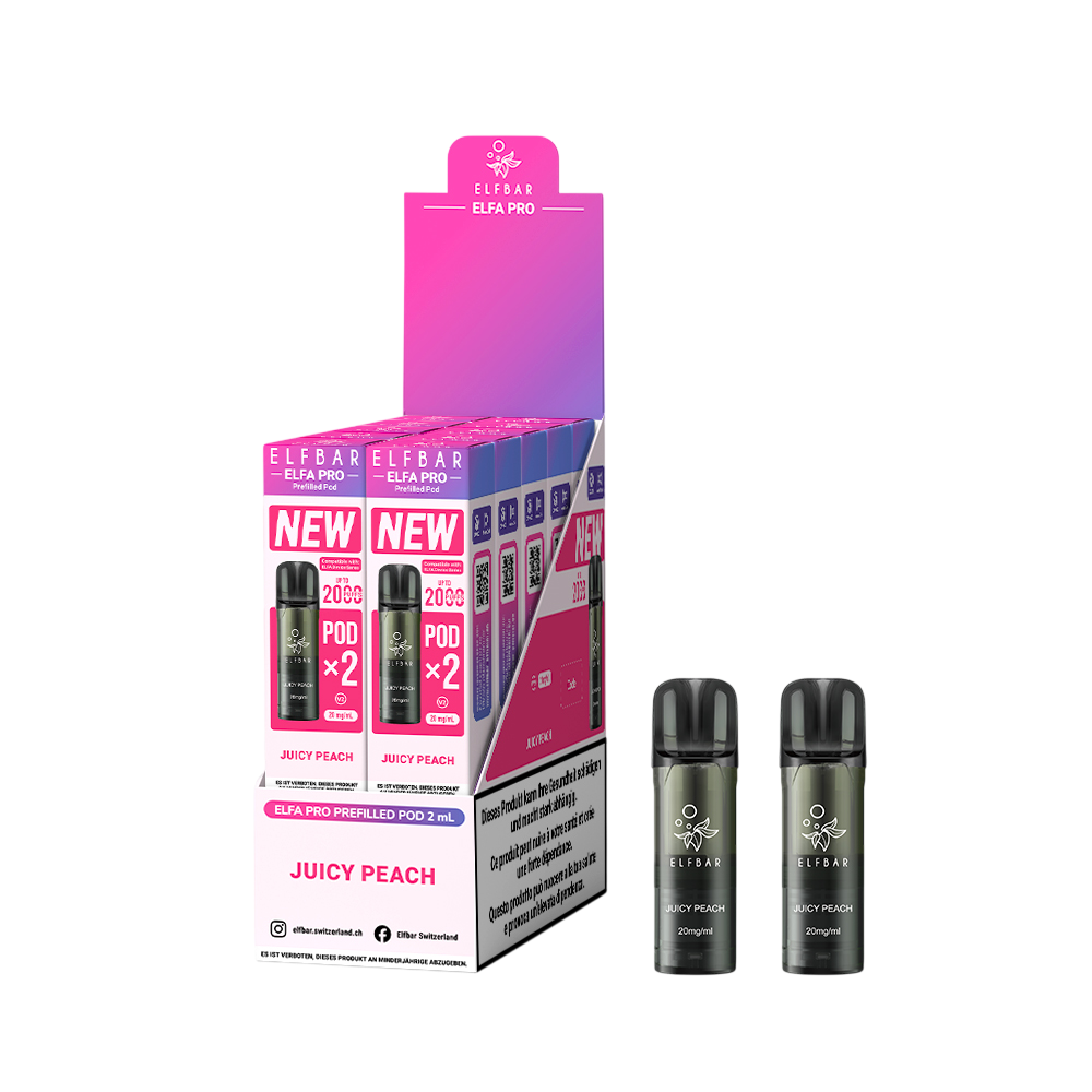 Elfbar Elfa Pro V2 Juicy Peach 2ml 2Pods E-Zigaretten Liquids