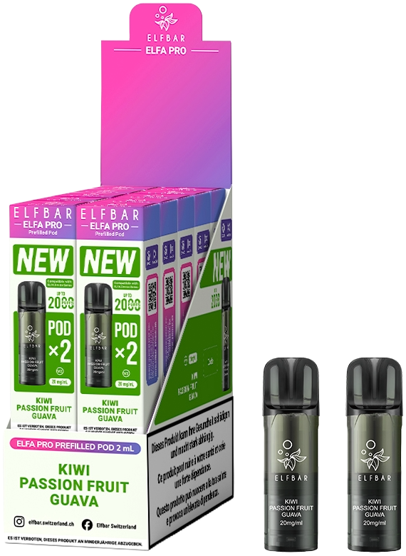Elfbar Elfa Pro V2 Kiwi Passion Fruit Guava 2ml 2pods