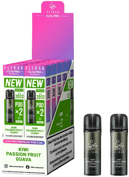 Elfbar Elfa Pro V2 Kiwi Passion Fruit Guava 2ml 2pods