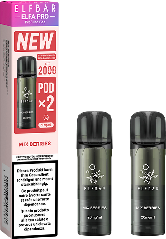Elfbar Elfa Pro V2 Mix Berries 2ml 2pods E-Zigaretten Liquid