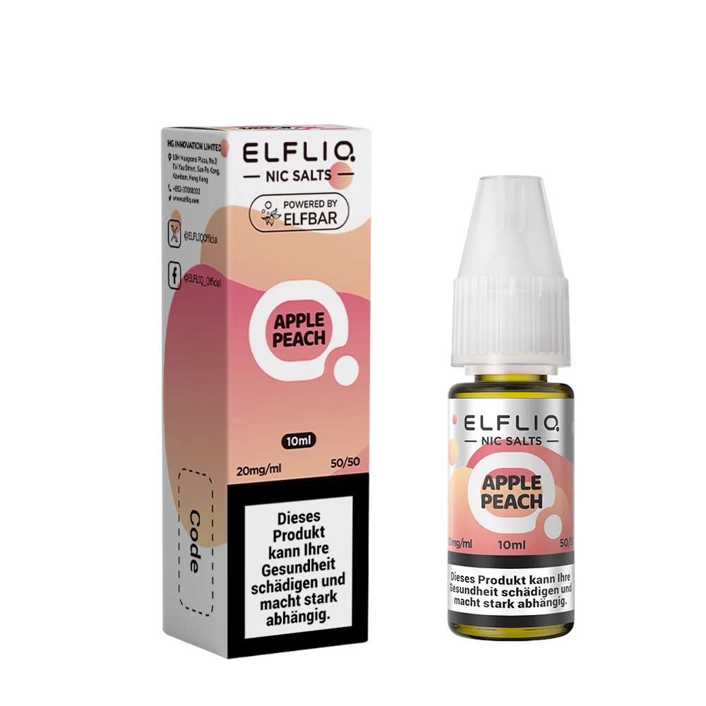 Elfbar Elfliq Apple Peach 20mg 10ml E-Liquid