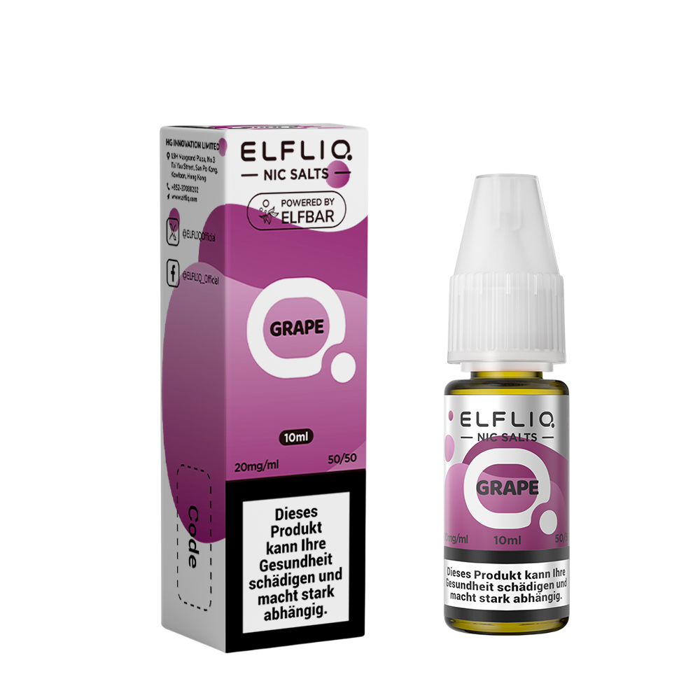 Elfbar Elfliq Grape 20mg 10ml E-Liquid