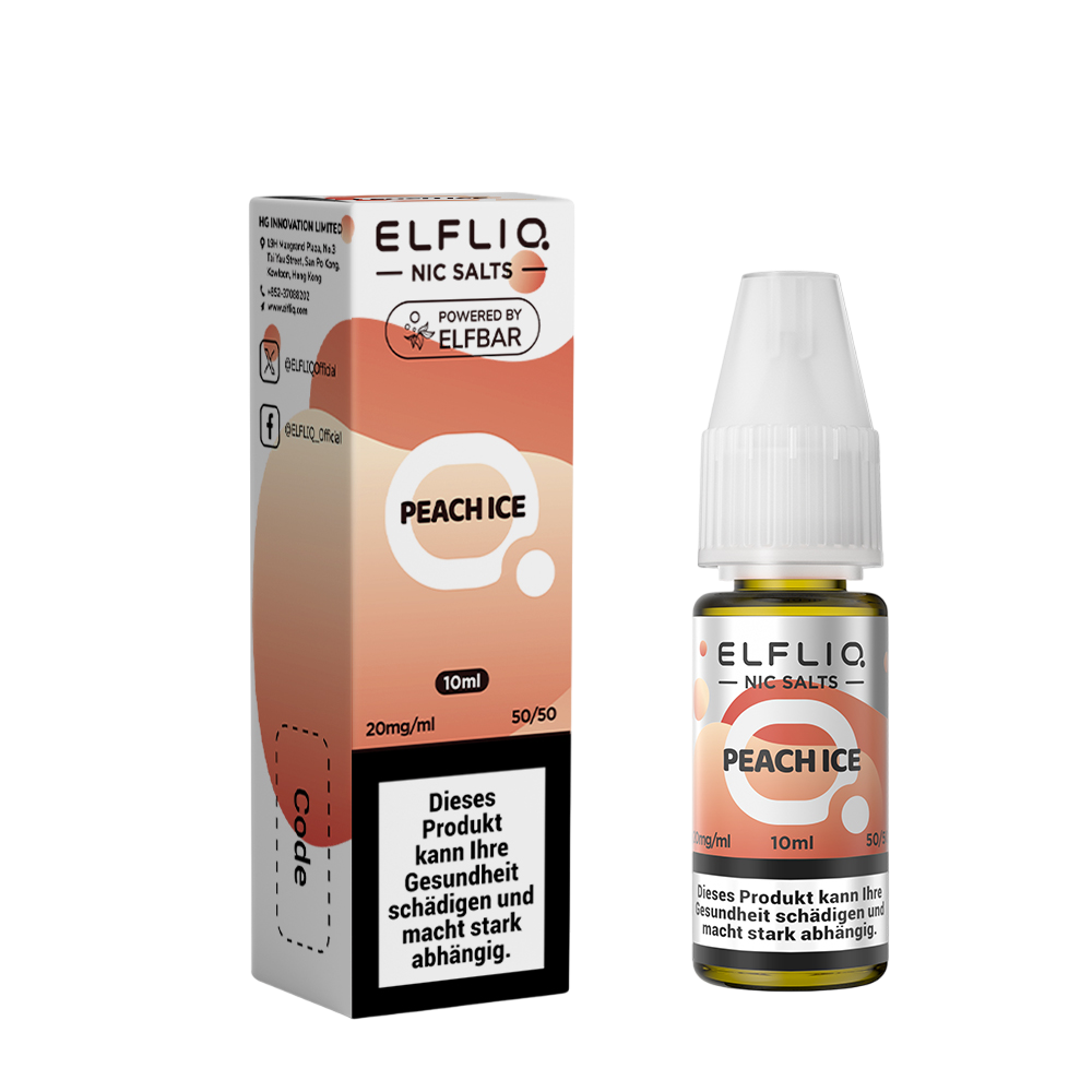 Elfbar Elfliq Peach Ice 20mg 10ml E-Liquid