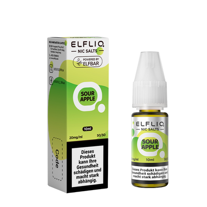 Elfbar Elfliq Sour Apple 20mg 10ml E-Liquid