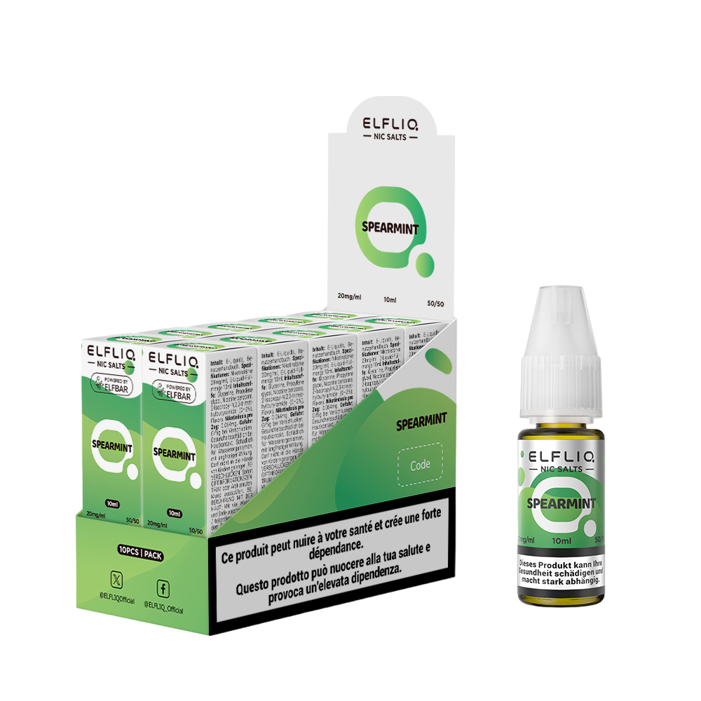 Elfbar Elfliq Spearmint 20mg 10ml E-Liquid