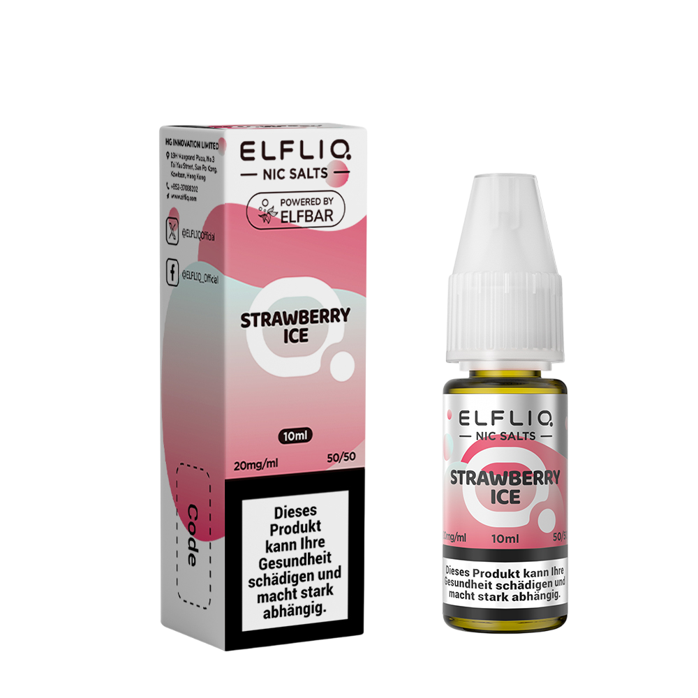 Elfbar Elfliq Strawberry Ice 20mg 10ml E-Liquid