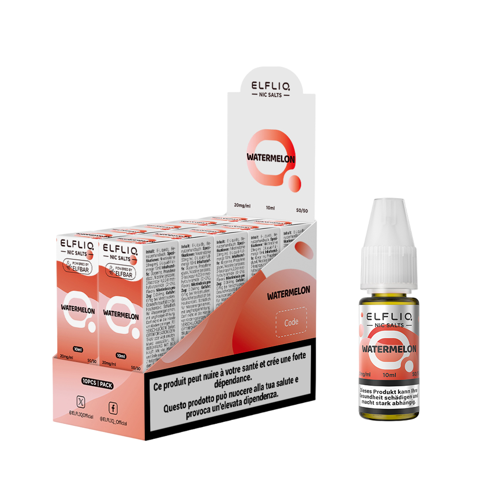 Elfbar Elfliq Watermelon 20mg 10ml E-Liquid