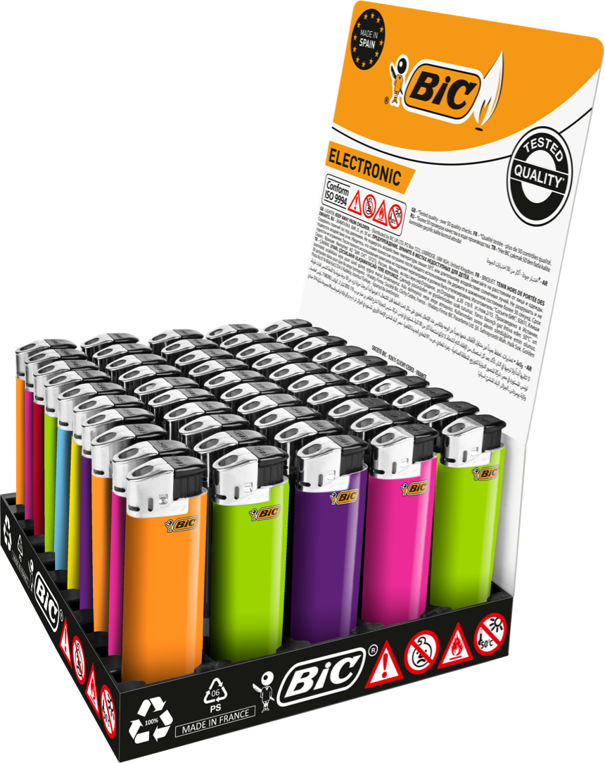 Feuerzeug Bic Electronic J 38 Farbig