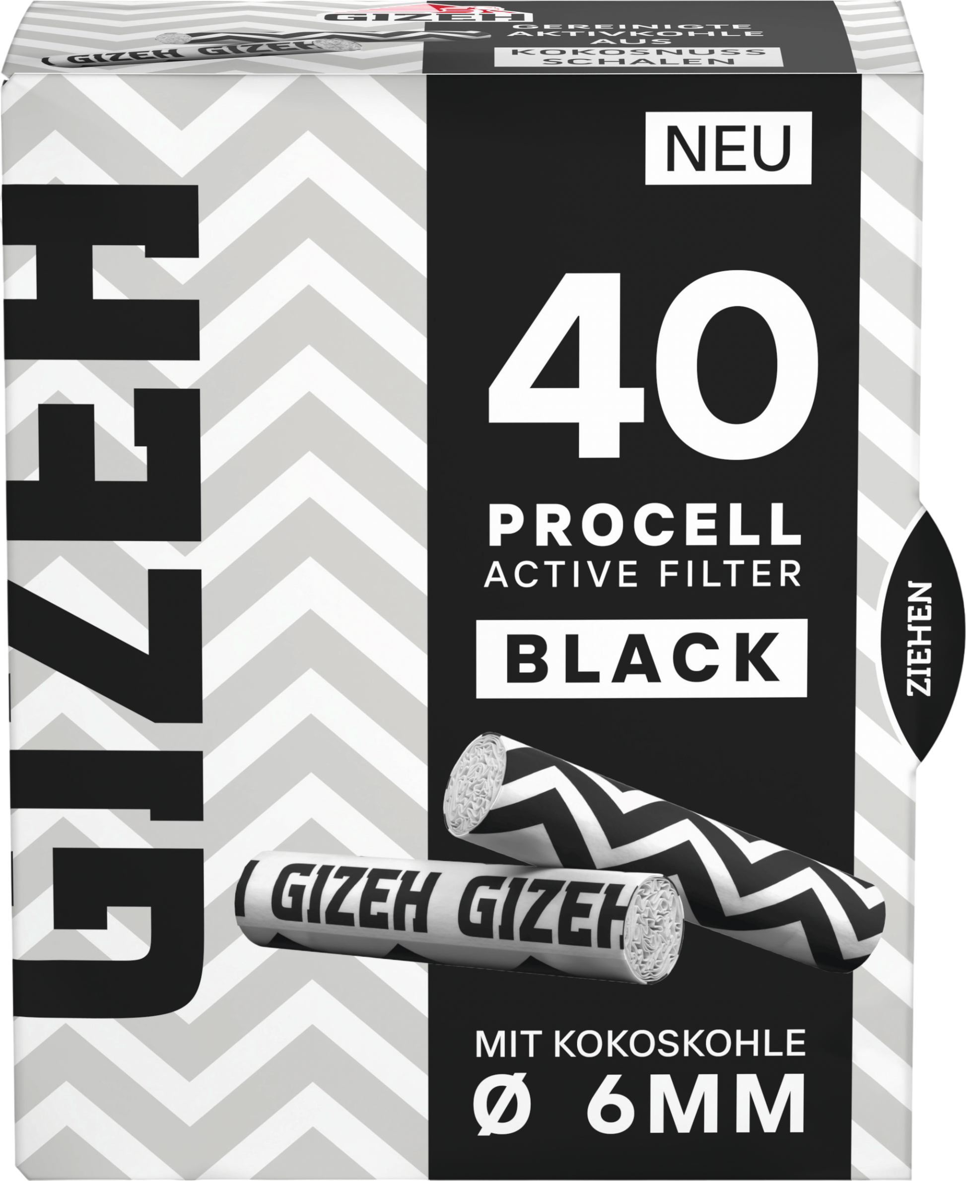 Gizeh Procell Active Filter Black 40er Filter