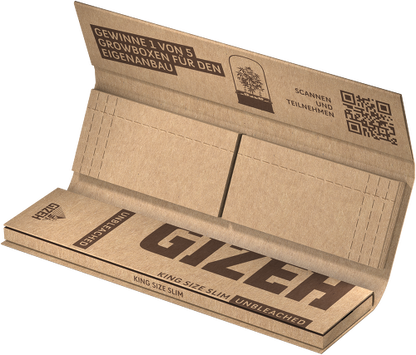 Gizeh Unbleached King Size Slim + Tips Zigarettenpapier