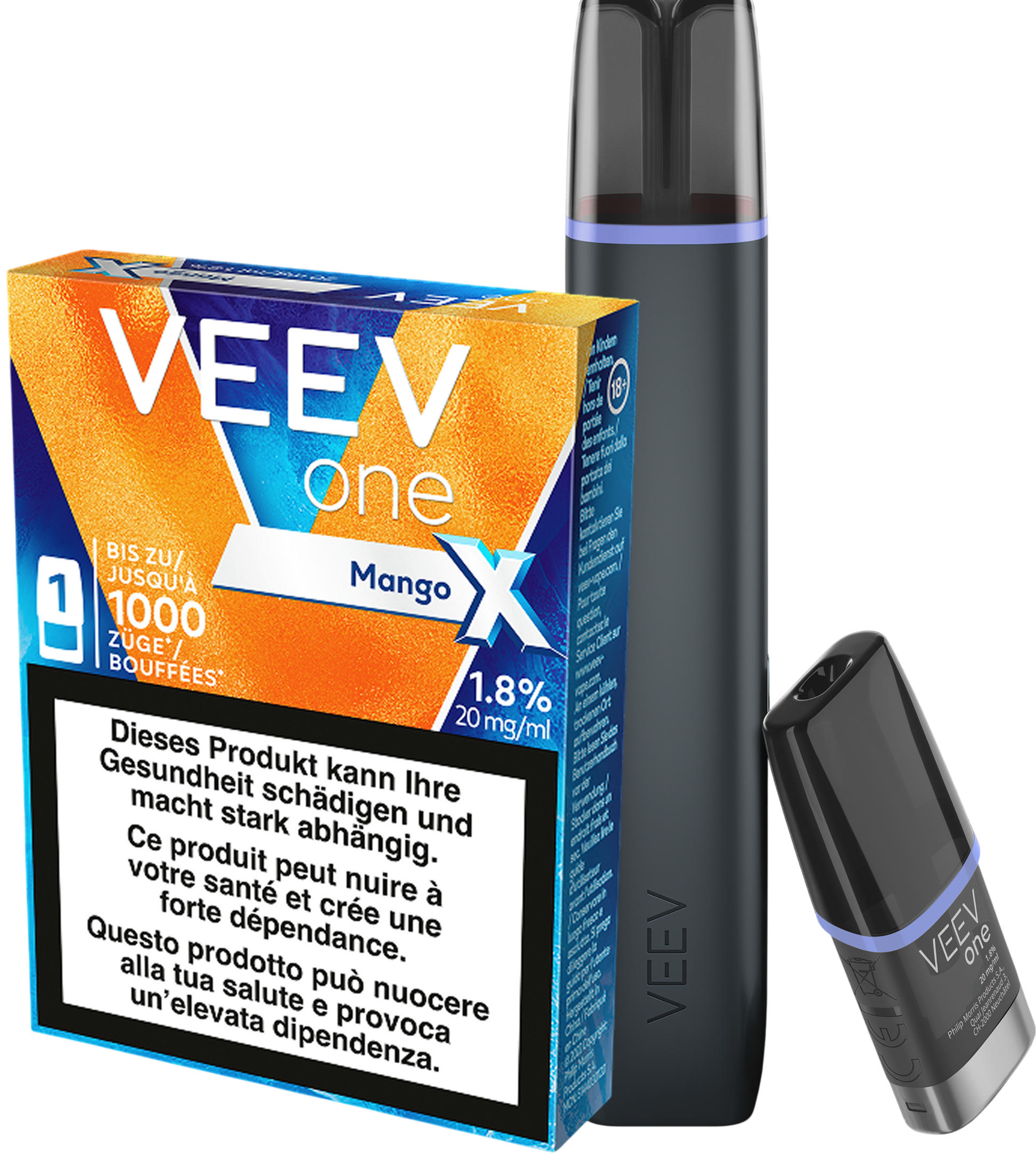 VEEV Starter Kit Blue Raspberry + Mango Extra Pod