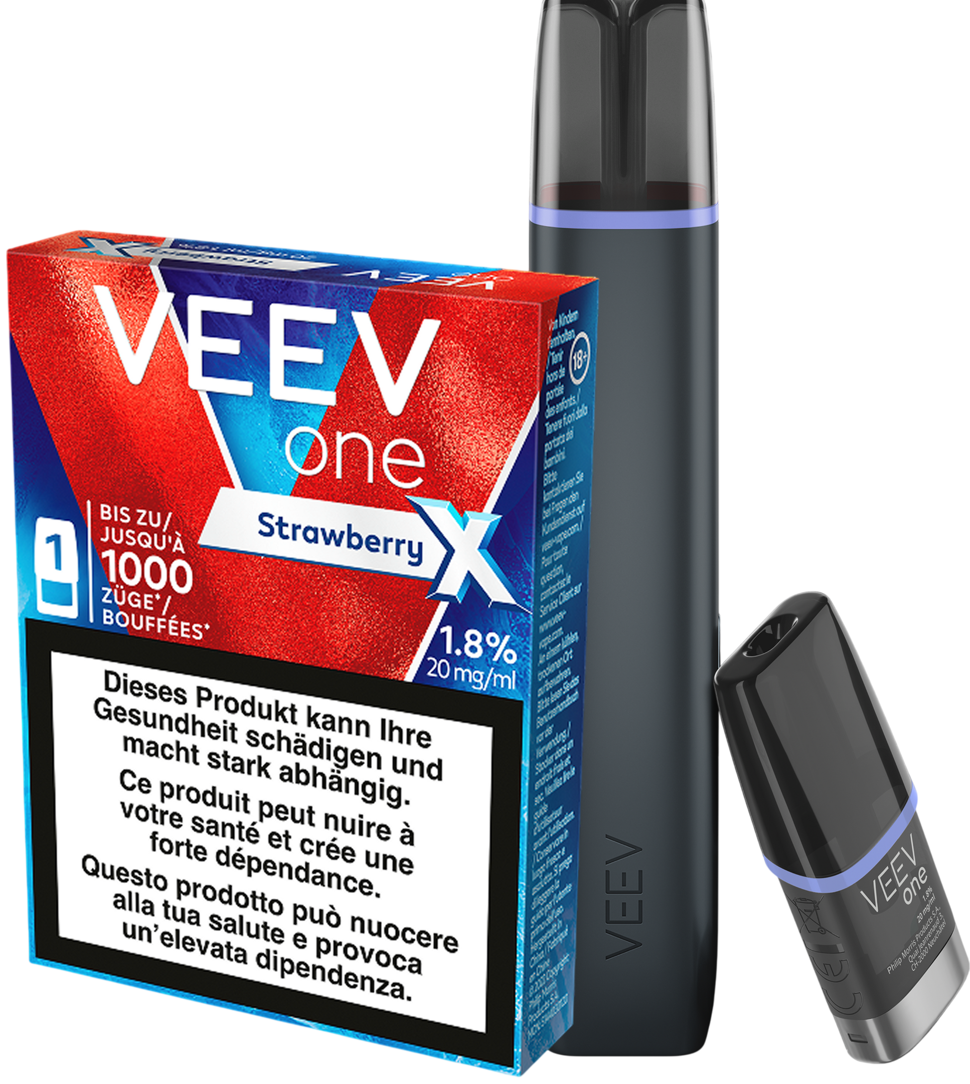 VEEV Starter Kit Blue Raspberry + Strawberry Extra Pod