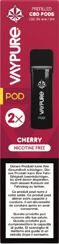 Vaypure Cherry CBD 2ml 2Pods für E-Zigaretten