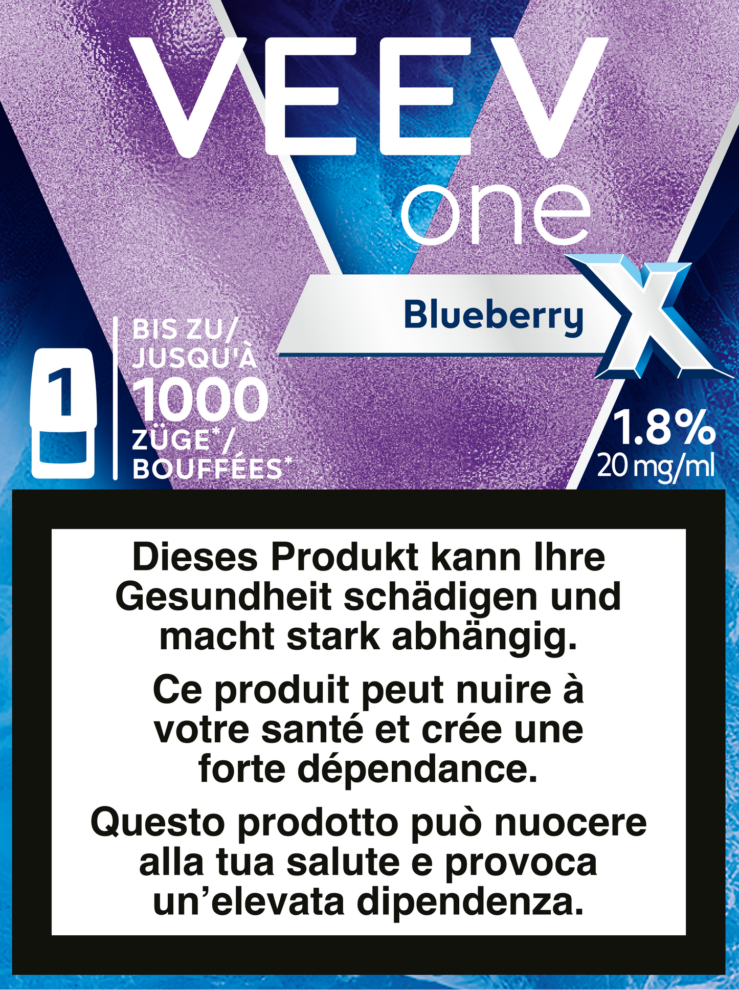 Veev One Blueberry Extra Pod 20mg für E-Zigaretten