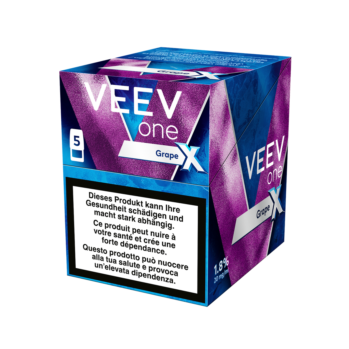 Veev One Extra Grape Pod 20mg im Karton
