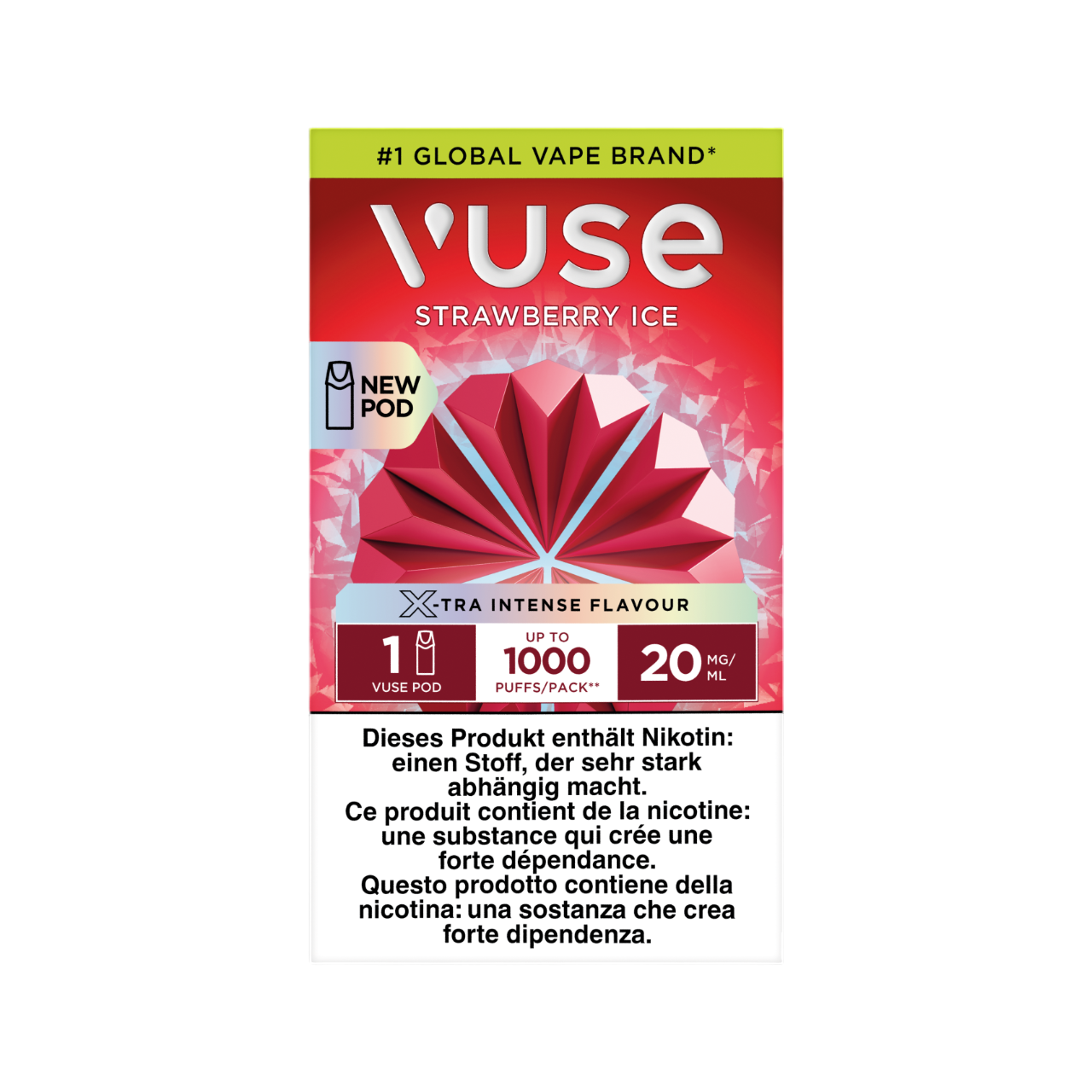 Vuse 1000 Strawberry Ice 20mg Vape