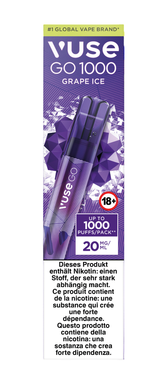 Vuse Go 1000 Grape Ice 20mg Vape