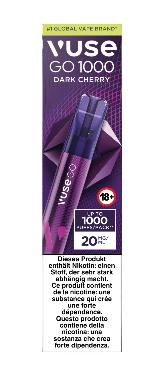 Vuse Go 1000 Pen Darkcherry 20mg Vape