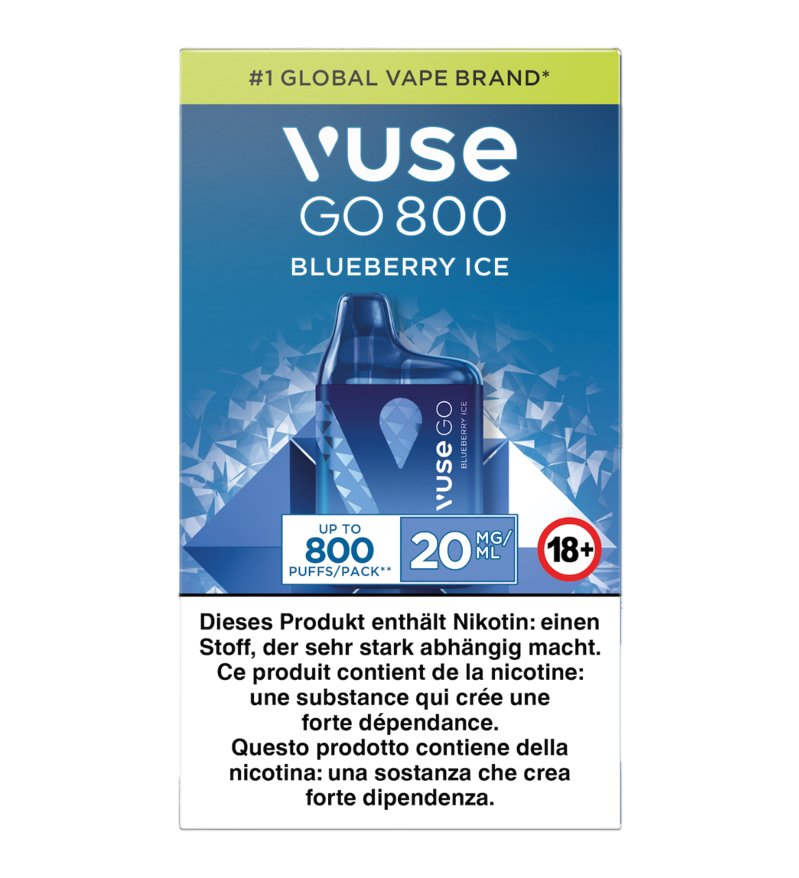 Vuse Go 800 Blueberry Ice 20mg Vape