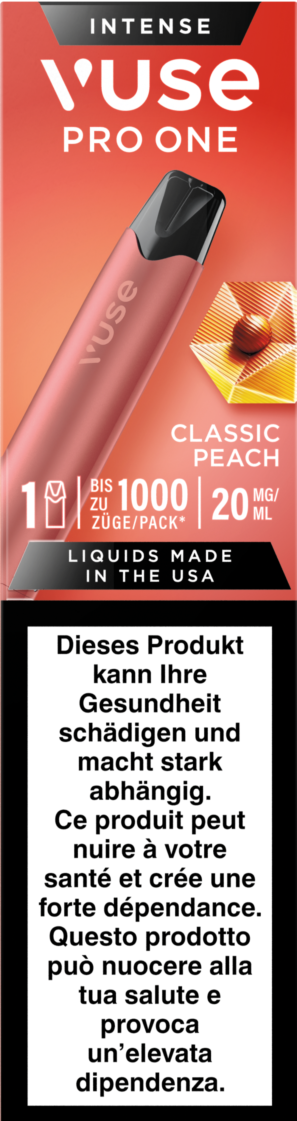 Vuse Pro One Pen Classic Peach 20mg k kiosk Tabakshop Vuse Pro One Pen Classic Peach 20mg k kiosk Tabakshop