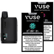 Vuse Ultra Device Kit Black 1 Berry Watermelon 1 Peppermint Ice Pod E-Zigaretten Pods