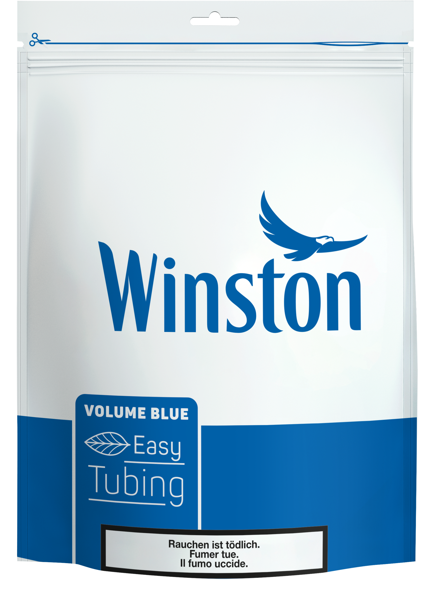 Winston Blue HVT Stand-Up Pouch Bag 150g Tabak